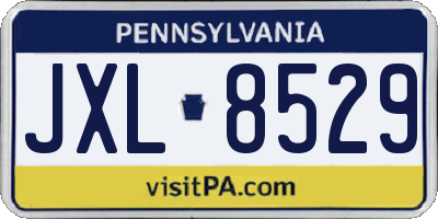PA license plate JXL8529