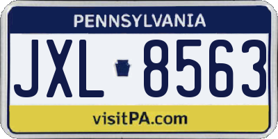 PA license plate JXL8563