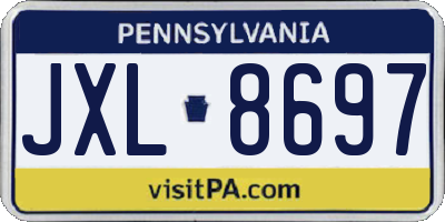 PA license plate JXL8697
