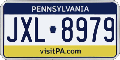 PA license plate JXL8979