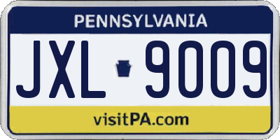 PA license plate JXL9009