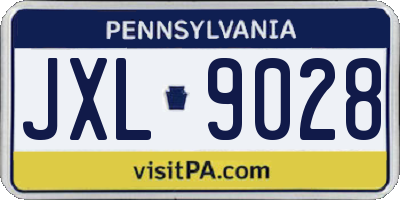 PA license plate JXL9028