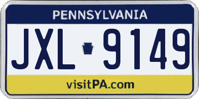 PA license plate JXL9149