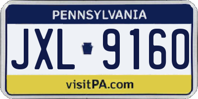 PA license plate JXL9160