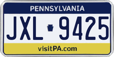 PA license plate JXL9425