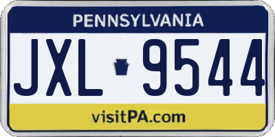 PA license plate JXL9544