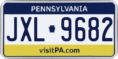 PA license plate JXL9682