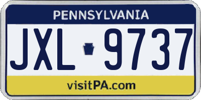 PA license plate JXL9737