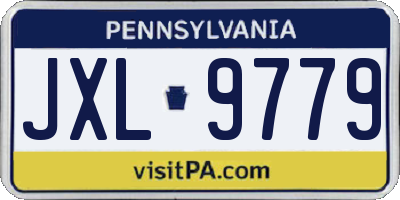 PA license plate JXL9779