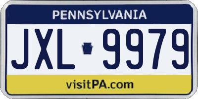 PA license plate JXL9979