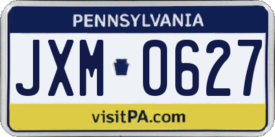 PA license plate JXM0627