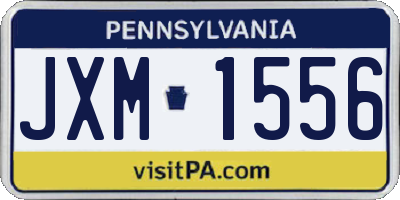 PA license plate JXM1556