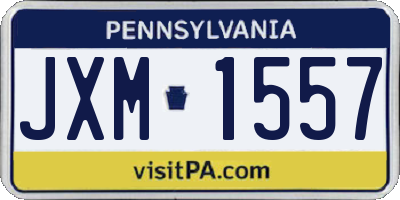 PA license plate JXM1557