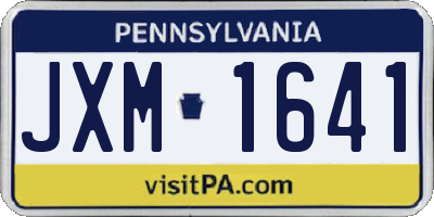 PA license plate JXM1641