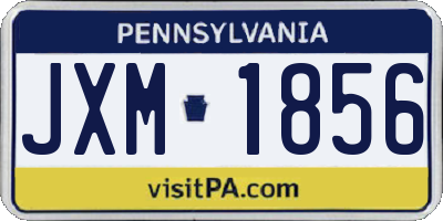 PA license plate JXM1856