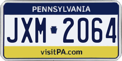 PA license plate JXM2064