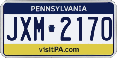 PA license plate JXM2170
