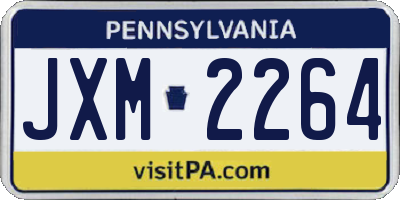 PA license plate JXM2264