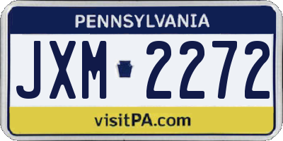 PA license plate JXM2272
