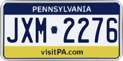 PA license plate JXM2276