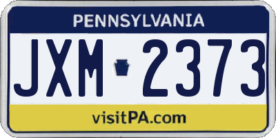 PA license plate JXM2373