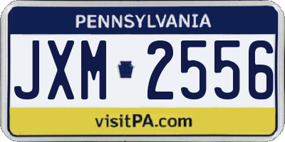 PA license plate JXM2556