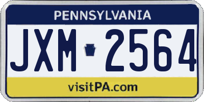 PA license plate JXM2564