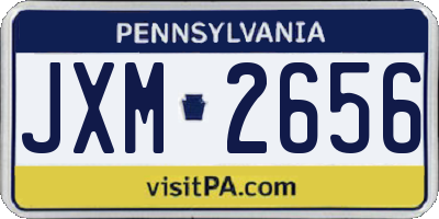 PA license plate JXM2656