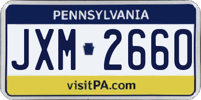PA license plate JXM2660