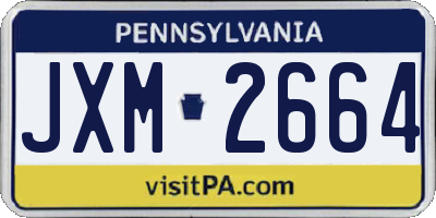 PA license plate JXM2664