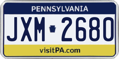 PA license plate JXM2680