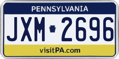 PA license plate JXM2696