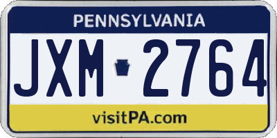 PA license plate JXM2764