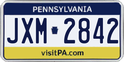 PA license plate JXM2842