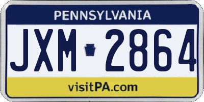 PA license plate JXM2864