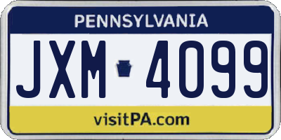 PA license plate JXM4099