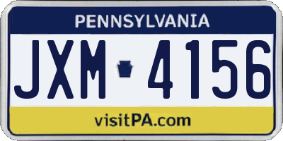 PA license plate JXM4156