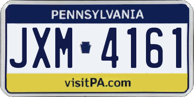 PA license plate JXM4161