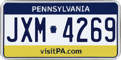 PA license plate JXM4269