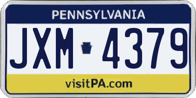 PA license plate JXM4379