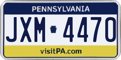 PA license plate JXM4470