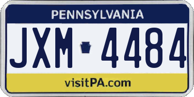 PA license plate JXM4484