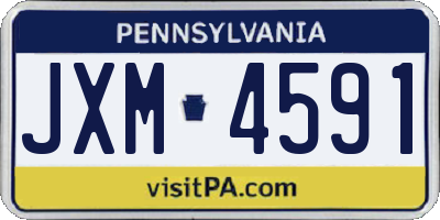 PA license plate JXM4591