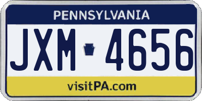 PA license plate JXM4656