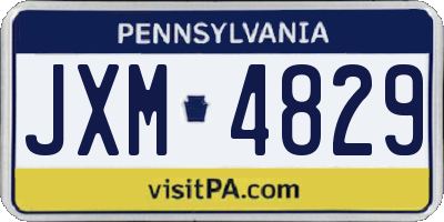 PA license plate JXM4829