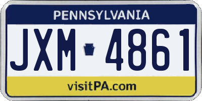 PA license plate JXM4861