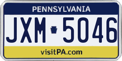 PA license plate JXM5046
