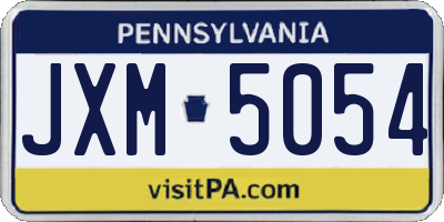 PA license plate JXM5054