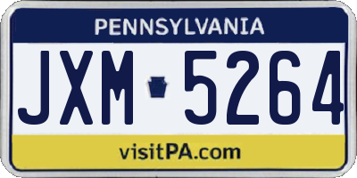 PA license plate JXM5264