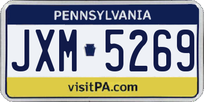 PA license plate JXM5269